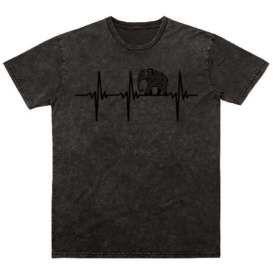 Heartbeat For Large, Artistic Elephants Mineral Wash T Shirts