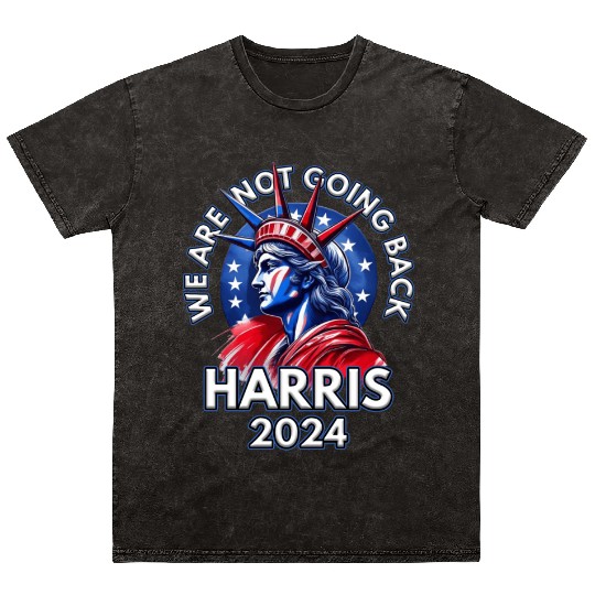 Kamala Harris 2024 Democrats We Are Not Going Back Mineral Wash T Shirts
