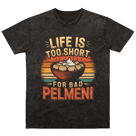 Pelmeni Dumpling Russian Comfort Food Mineral Wash T Shirts