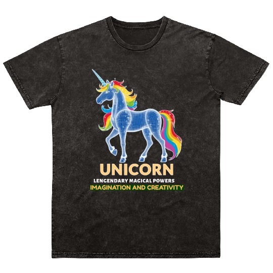 UNICORN MAGICAL POWERS Mineral Wash T Shirts