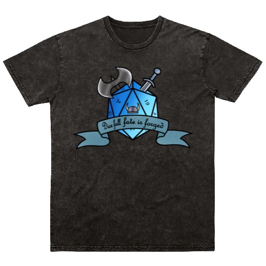 D20 dice with warrior theme Mineral Wash T Shirts