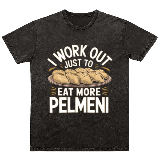 Pelmeni Dumpling Traditional Russian Mineral Wash T Shirts