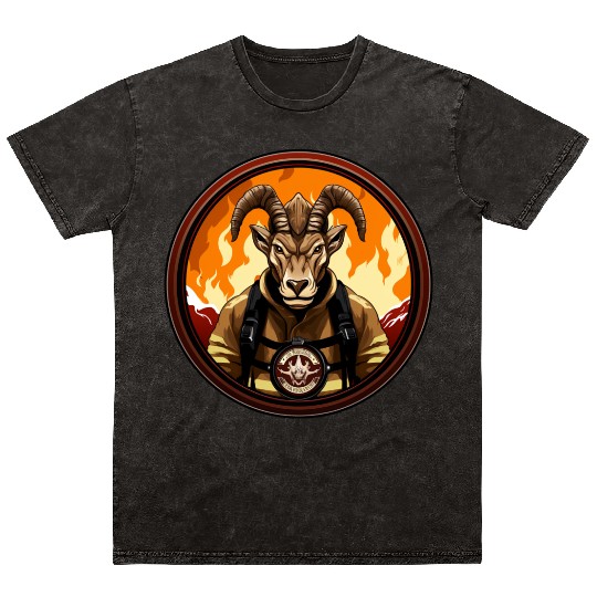 Capricorn Firefighter Mineral Wash T Shirts