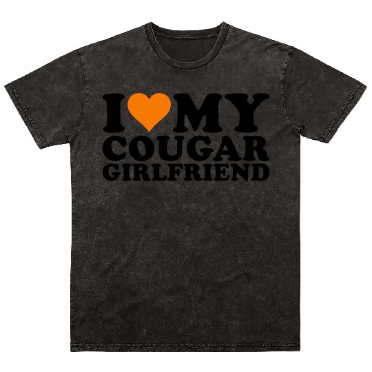 I Love Cougars Cougar Humor Valentine's Day 1WH2 Mineral Wash T Shirts