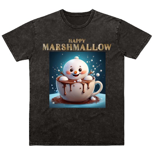 Happy Marshmallow: A Wintertime Joy Mineral Wash T Shirts