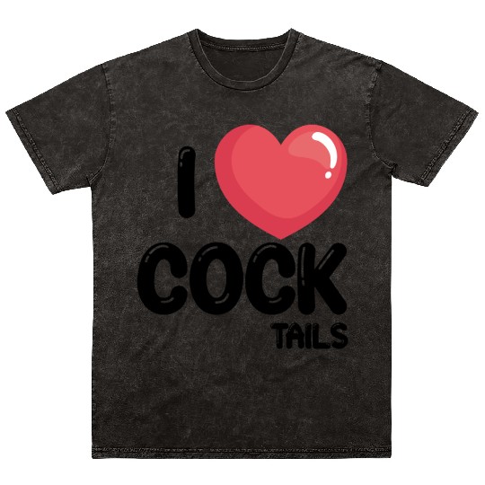 Funny I Love Cocktails 1 Mineral Wash T Shirts