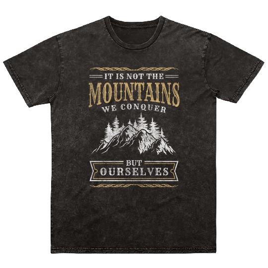 Mountaineering Hiking Alps Climb Mineral Wash T Shirts