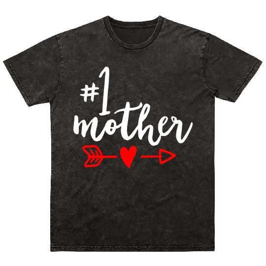 Mother Number 1 Mom Mama Mothers Day Mother In Law Mineral Wash T Shirts