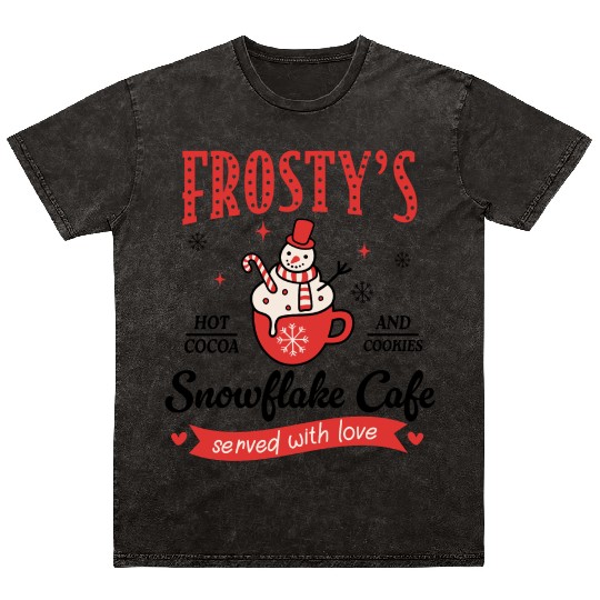 Snowflake cafe 01 Mineral Wash T Shirts