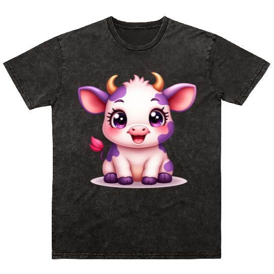 blueberry cow Gift unique Mineral Wash T Shirts