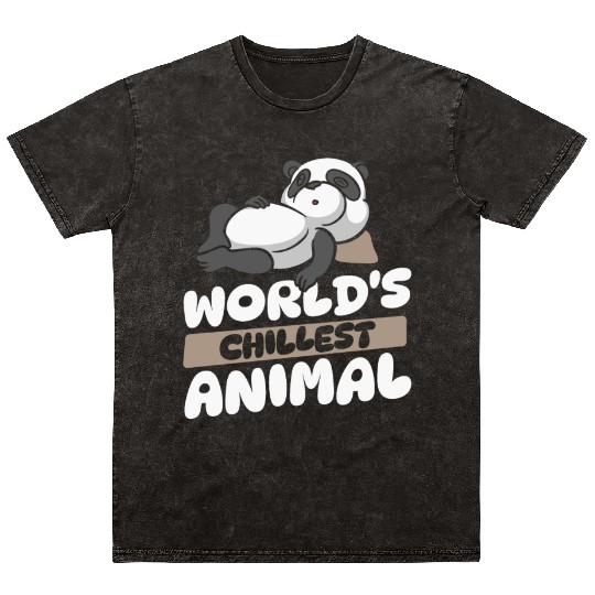 World's Chillest Animal Panda Bear Friend Giant Mineral Wash T Shirts