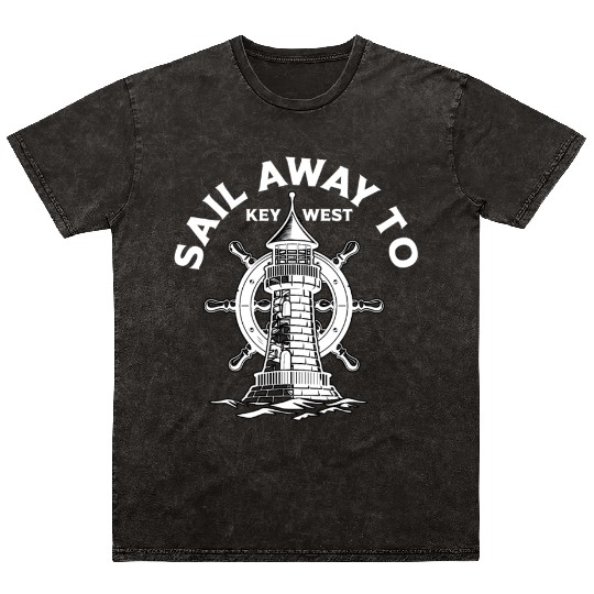 SAIL AWAY TO KEY-WEST Florida Keys Sunshine-State Mineral Wash T Shirts