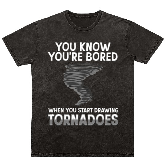 Funny science humor nerd geek tornado Mineral Wash T Shirts