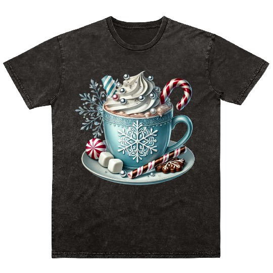 Christmas ice cream, Coquette Chistmas Mineral Wash T Shirts