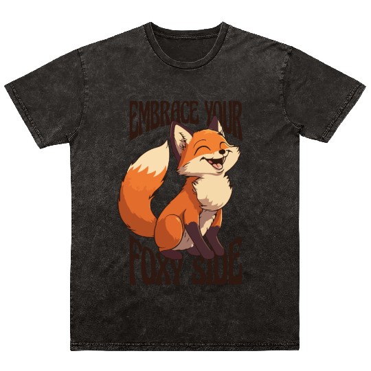Embrace Your Foxy Side Canidae Caninae Red Fox Mineral Wash T Shirts
