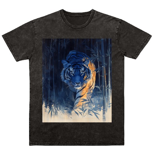 Majestic Tiger in the Bamboo Forest Mineral Wash T Shirts