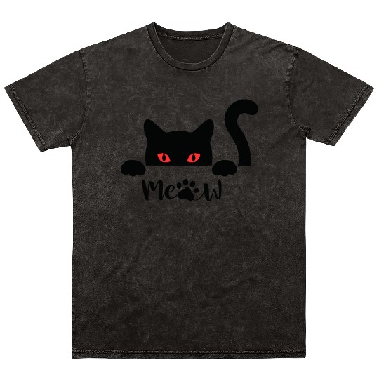Meow Mineral Wash T Shirts