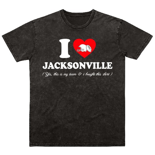 Groovy I Love Jacksonville Mineral Wash T Shirts
