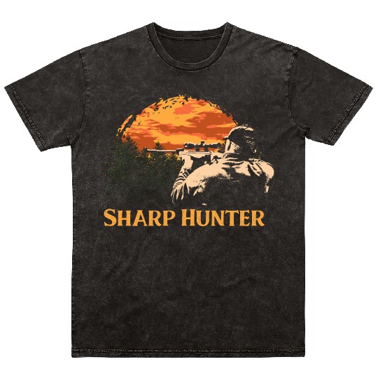 Sharp Hunter Fathers Day Hunting Parents Animal Sh Mineral Wash T Shirts
