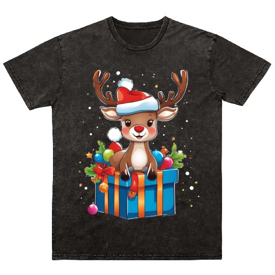 Reindeer Surprise Mineral Wash T Shirts