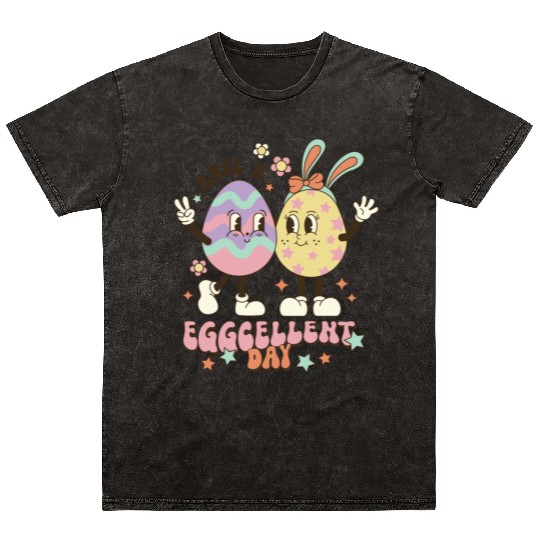 Happy Easter Day, Cute Easter Mineral Wash T Shirts
