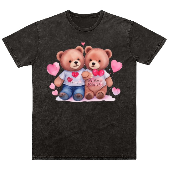 Valentines, Valentines Day, Retro Valentine Mineral Wash T Shirts