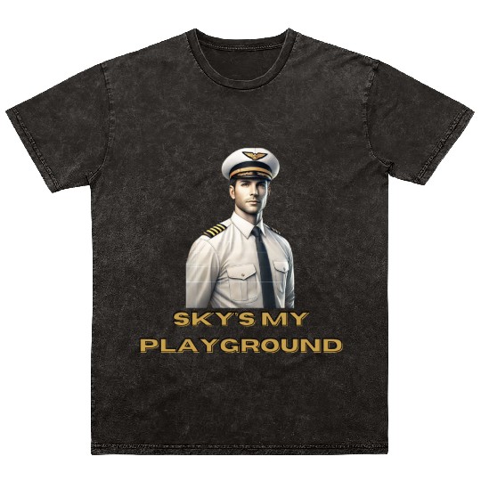 Sky's My Playground - Mineral Wash T Shirts for Pilots