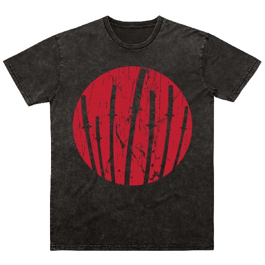 Japan Vintage Samurai Sun Mineral Wash T Shirts