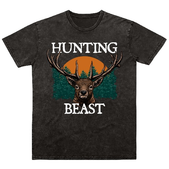 Hunting Beast Bear Hunter Bear Cub Animal Shooting Mineral Wash T Shirts