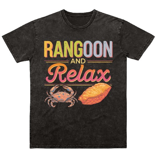 Crab Rangoon Lover American Chinese Sea Food Mineral Wash T Shirts