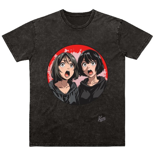 Anime Shock Twins – What the?! Mineral Wash T Shirts