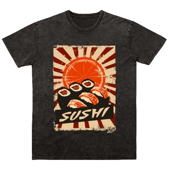 Vintage Sun and Sushi Mineral Wash T Shirts