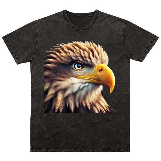 The eagle logo symbolizes strength Mineral Wash T Shirts