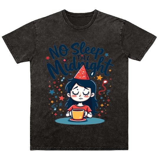 No Sleep Till Midnight Mineral Wash T Shirts