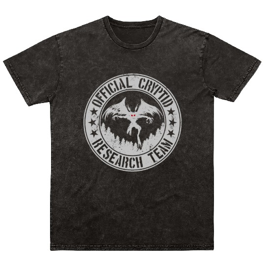 Official Cryptid Research Team | Cryptids Mothman Mineral Wash T Shirts