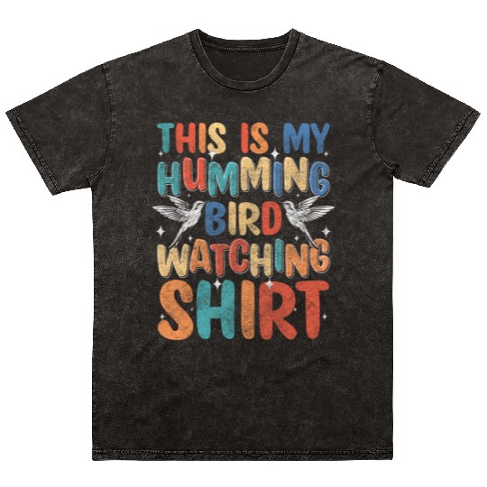 Hummingbird Nature Sign Mineral Wash T Shirts