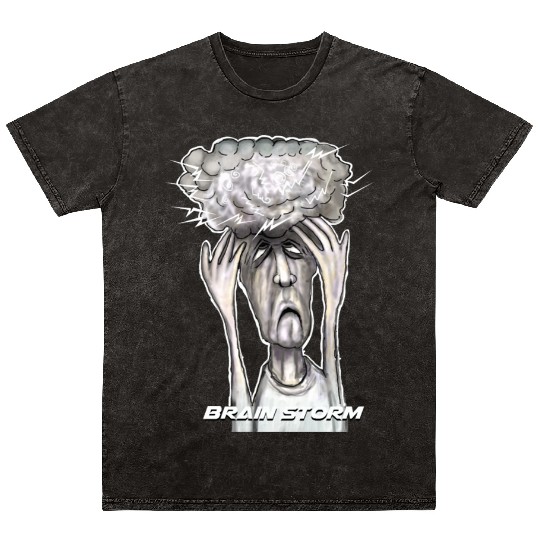 brain storm Mineral Wash T Shirts
