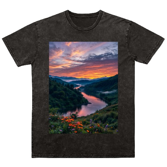 Twilight Riverbend Mineral Wash T Shirts