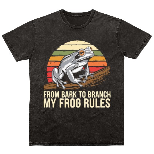 Gray Tree Frog Lover Animal Amphibian Froggy Toad Mineral Wash T Shirts