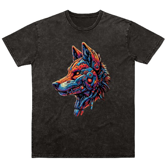 Wolf head 15 Mineral Wash T Shirts