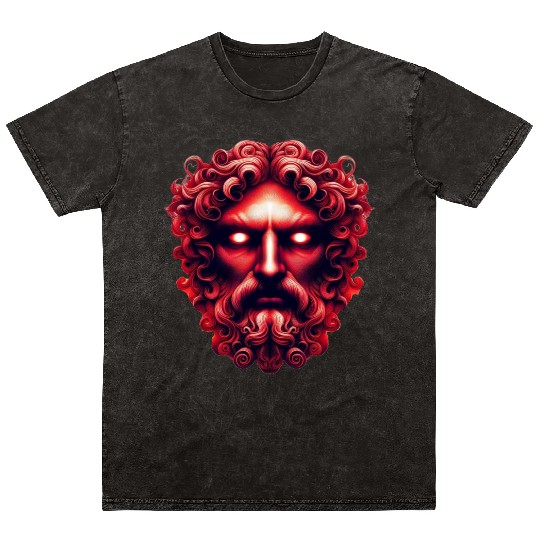 Face of Hades MythosView Mineral Wash T Shirts