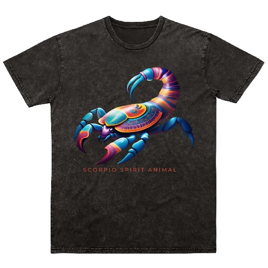 Scorpio Spirit Animal Scorpion Alebrije Male Mineral Wash T Shirts