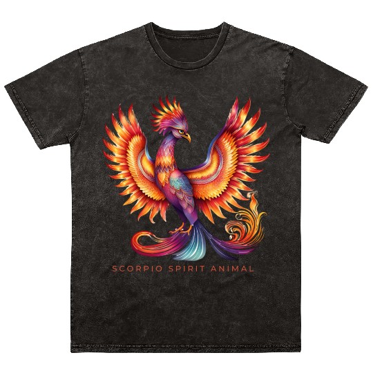 Scorpio Spirit Animal Phenix Alebrije Female Mineral Wash T Shirts