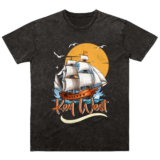 KEY-WEST FLORIDA Sunshine-State Florida Keys Mineral Wash T Shirts