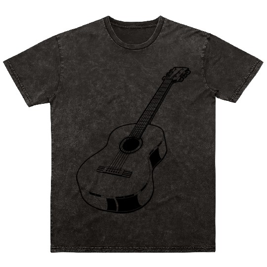 Realistic Acoustic Guitar Mineral Wash T Shirts