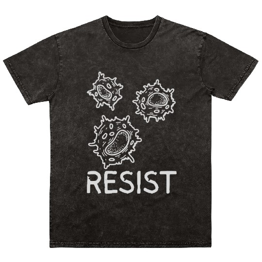 Immune Cell Resist Design – Science & Activism Art Mineral Wash T Shirts