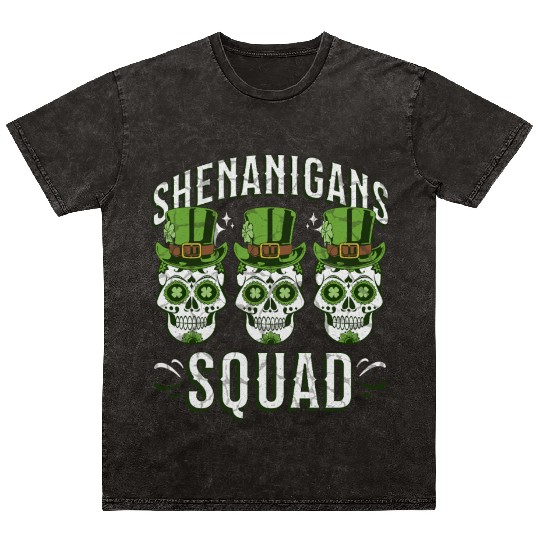 Shenanigans Squad – St. Patrick’s Day Mineral Wash T Shirts