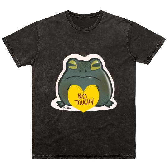 NO Touchy! Grumpy toad. Mineral Wash T Shirts