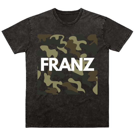 Franz Name Mineral Wash T Shirts Men Good Quality Camouflage