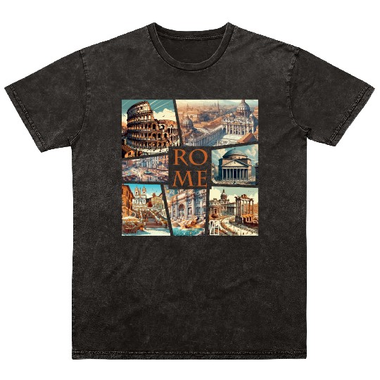 ITALIAN CITY - ROME - TRAVEL - 1 Mineral Wash T Shirts